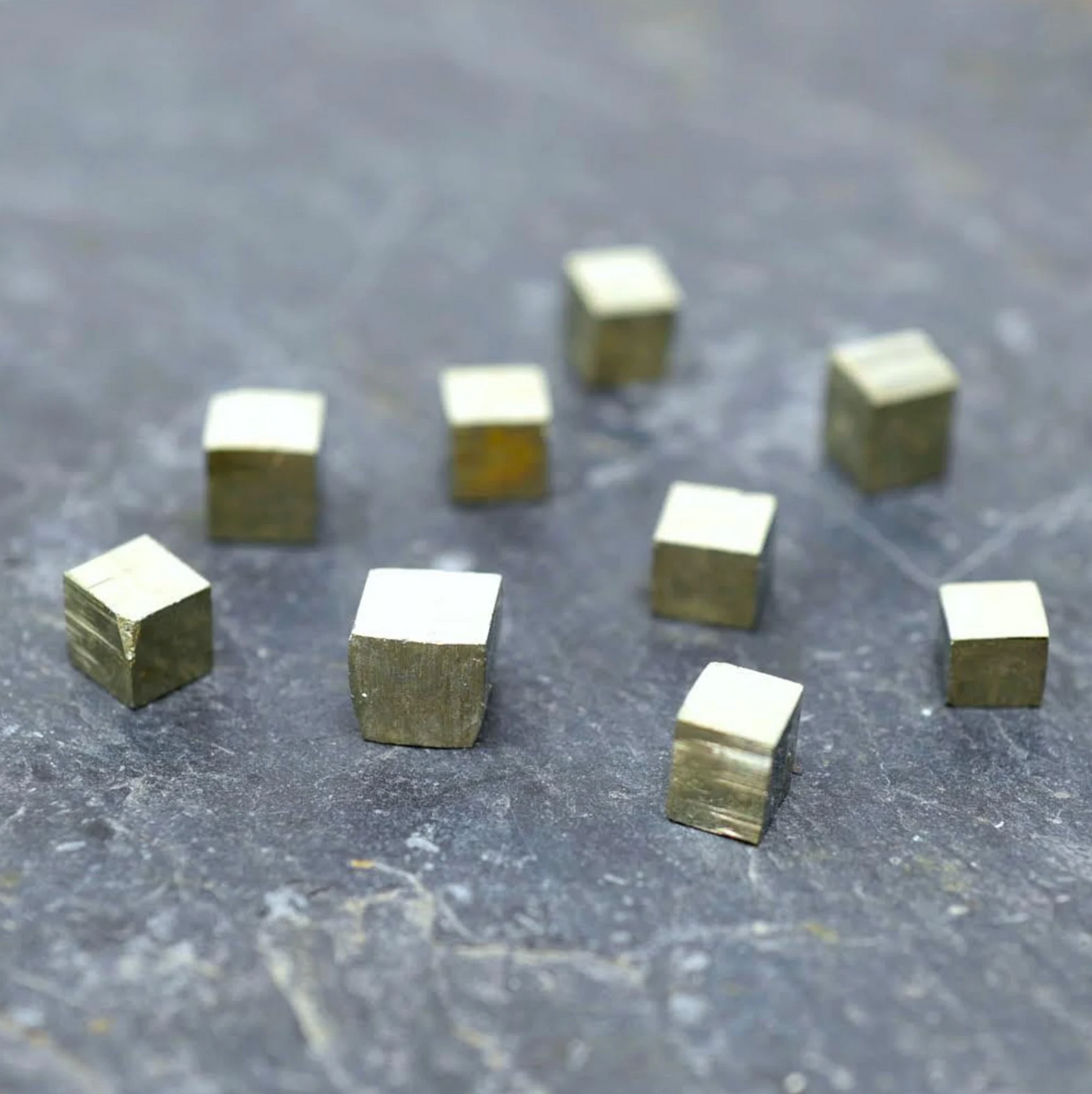 LOT OF 10 Spanish Pyrite Cube Mineral Crystals